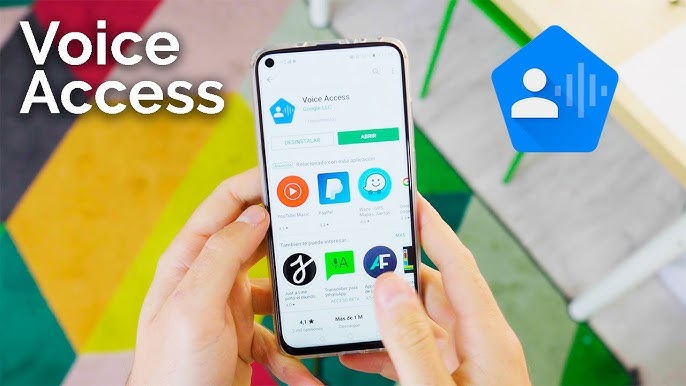 utilizando la aplicación Voice Access de Google