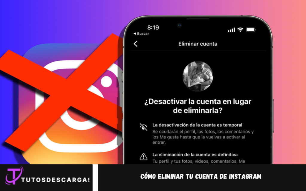 eliminar tu cuenta de Instagram