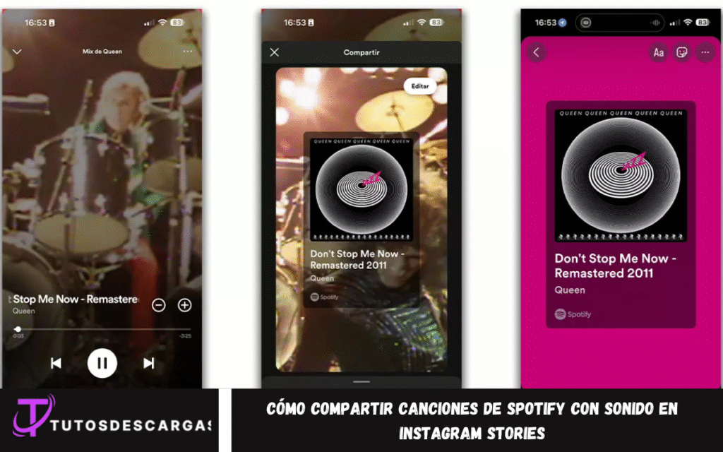 Cómo compartir canciones de Spotify con sonido en Instagram Stories