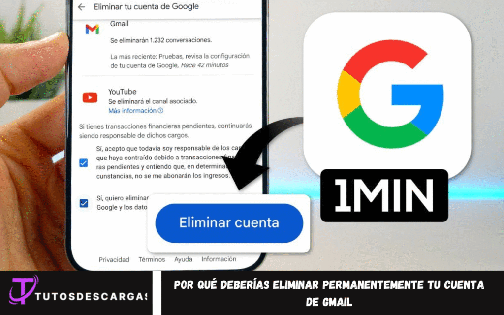 Por qué deberías eliminar permanentemente tu cuenta de Gmail